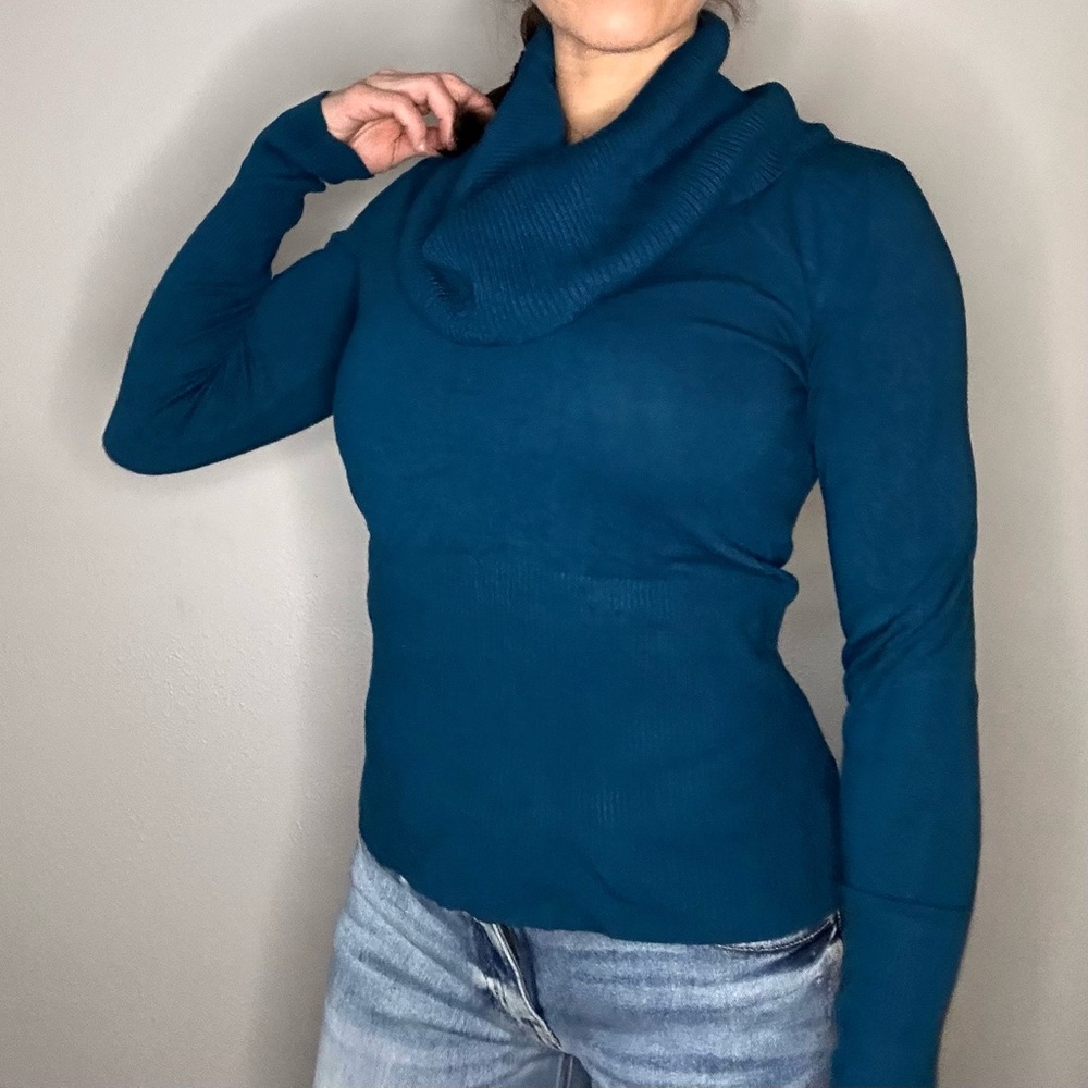 Apt. 9 Women’s Teal Cowl Neck Sweater